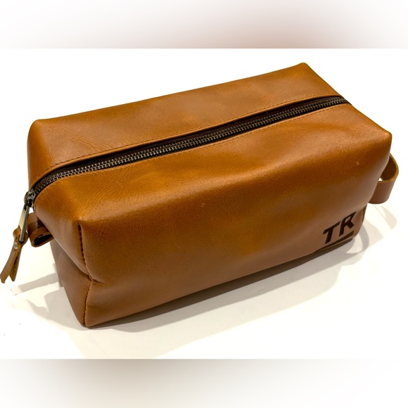 TR Luxury Travel Bag Tan Leather Hand Made
